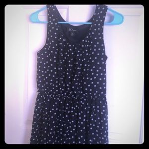 Dark blue polka dot dress